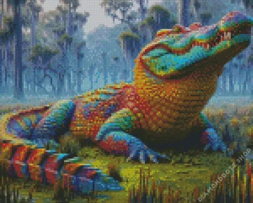 Colorful Alligator Diamond Painting