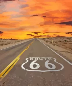 Sunset On Route 66 Diamond Painting