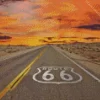 Sunset On Route 66 Diamond Painting