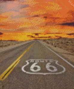 Sunset On Route 66 Diamond Painting