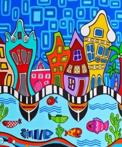 Curacao Buildings Art Diamond Painting