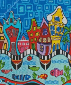 Curacao Buildings Art Diamond Painting