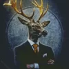 Deer Wearing Clothes Diamond Painting