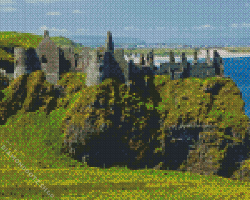 Dunluce Castle Landscape Diamond Painting