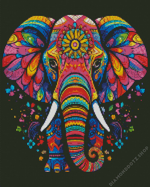 Elephant Mandala Diamond Painting