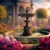 floral fountain Diamond By Numbers