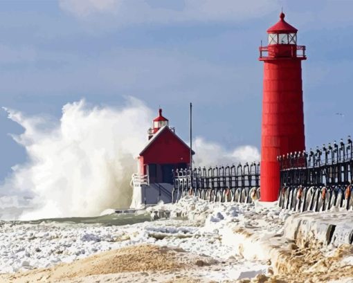 Grand Haven Lighthouse Diamond Painting