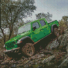 Green Jeep Diamond Painting