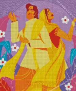 Indian Couple Dancing Diamond Painting