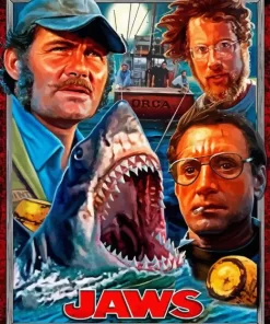 Jaws Film Poster Diamond Painting