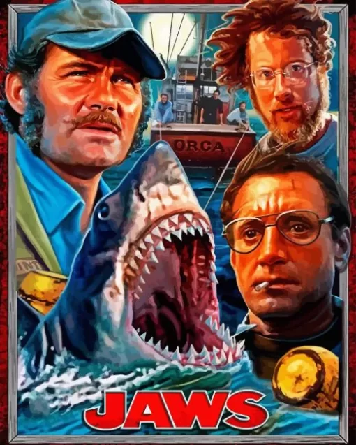 Jaws Film Poster Diamond Painting