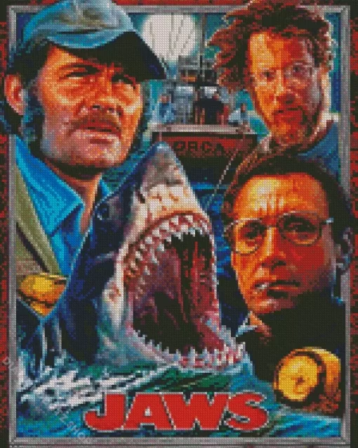 Jaws Film Poster Diamond Painting