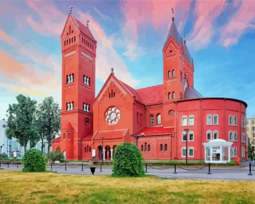 Minsk Church Of Saints Simon And Helena Diamond Painting