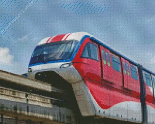 Monorail Train Diamond Painting