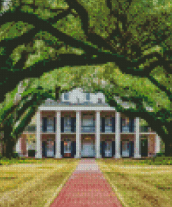 Oak Alley Plantation Entrance Diamond Painting