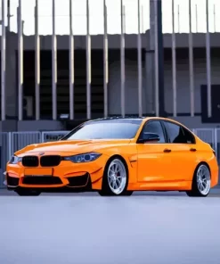 Orange Bmw 3 Diamond Painting