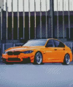 Orange Bmw 3 Diamond Painting