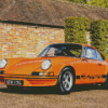 Orange Classic Porsche Diamond Painting