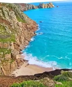 Porthcurno Beach Diamond Painting