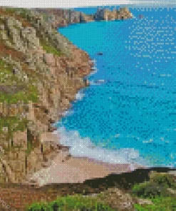 Porthcurno Beach Diamond Painting