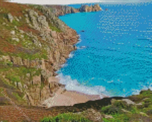 Porthcurno Beach Diamond Painting