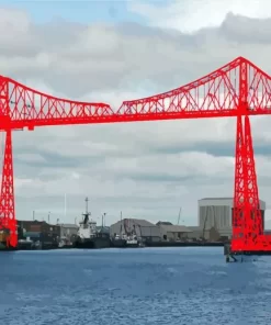 Red Transporter Bridge Diamond Painting