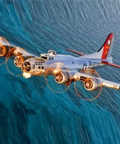 B17 Aluminum Overcast Aircraft Diamond Painting