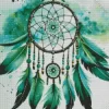 Green Dream Catcher Diamond Painting