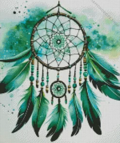 Green Dream Catcher Diamond Painting