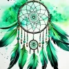 Green Dream Catcher Diamond Painting