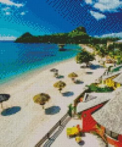 Saint Lucia Beach Diamond Painting