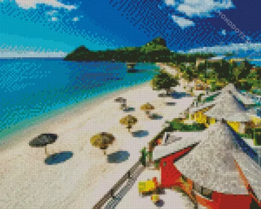 Saint Lucia Beach Diamond Painting