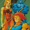 Panthro Cheetara And Lion O Diamond Painting