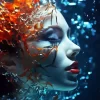 Woman Underwater Diamond Painting