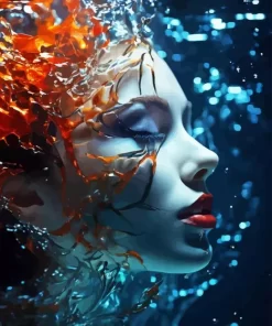 Woman Underwater Diamond Painting