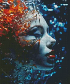 Woman Underwater Diamond Painting