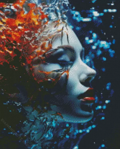 Woman Underwater Diamond Painting