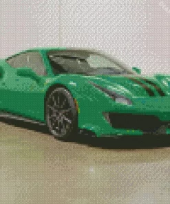 2020 Green Ferrari 488 Diamond Painting