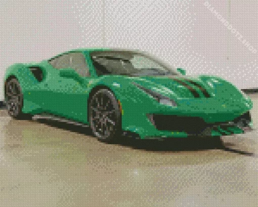 2020 Green Ferrari 488 Diamond Painting