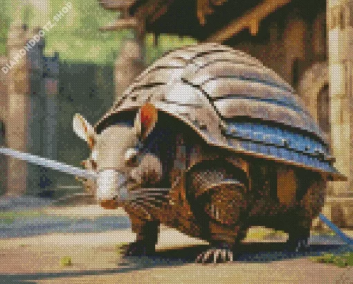 Armadillo Samurai Diamond Painting