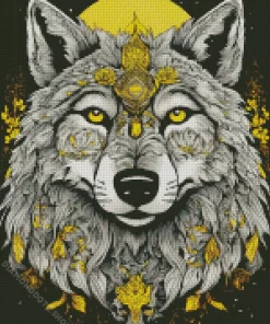 Aboriginal Wolf Diamond Painting