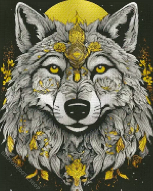 Aboriginal Wolf Diamond Painting