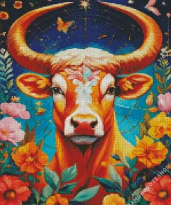 Abstract Art Cow Diamond Painting