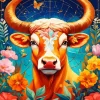 Abstract Art Cow Diamond Painting