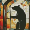 Abstract Bear Silhouette Diamond Painting