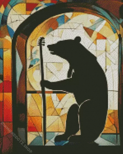 Abstract Bear Silhouette Diamond Painting