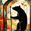 Abstract Bear Silhouette Diamond Painting