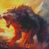 Aesthetic Fenrir Wolf Diamond Painting