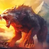 Aesthetic Fenrir Wolf Diamond Painting