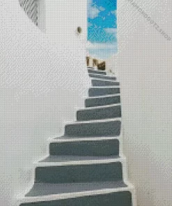 Aesthetic Greece Stairs Diamond Painting